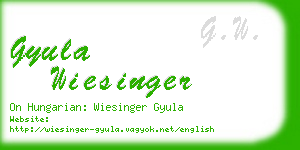 gyula wiesinger business card